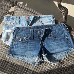 True Religion Blue Denim Shorts